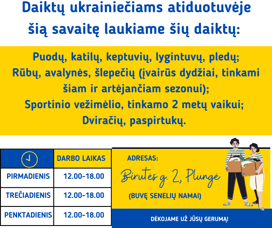 Ukraina. Parama Daiktai