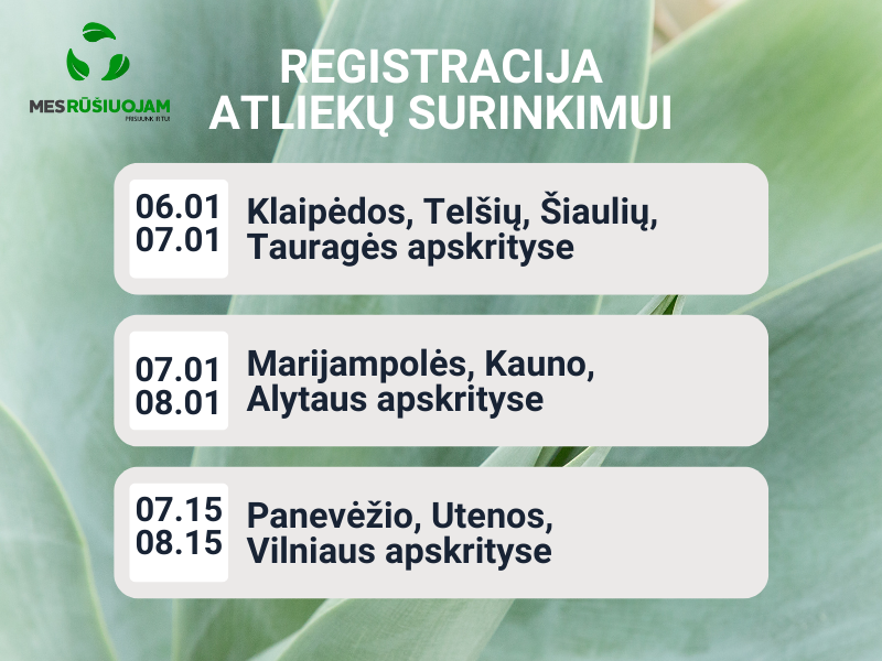 Registracija atliekų surinkimui