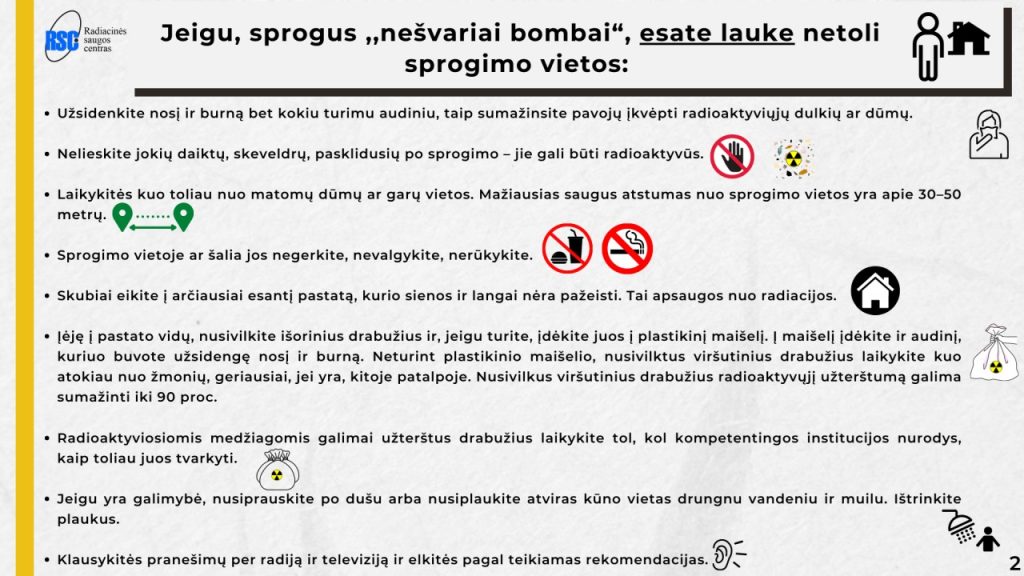 Kaip elgtis sprogus ,,nešvariai bombai“