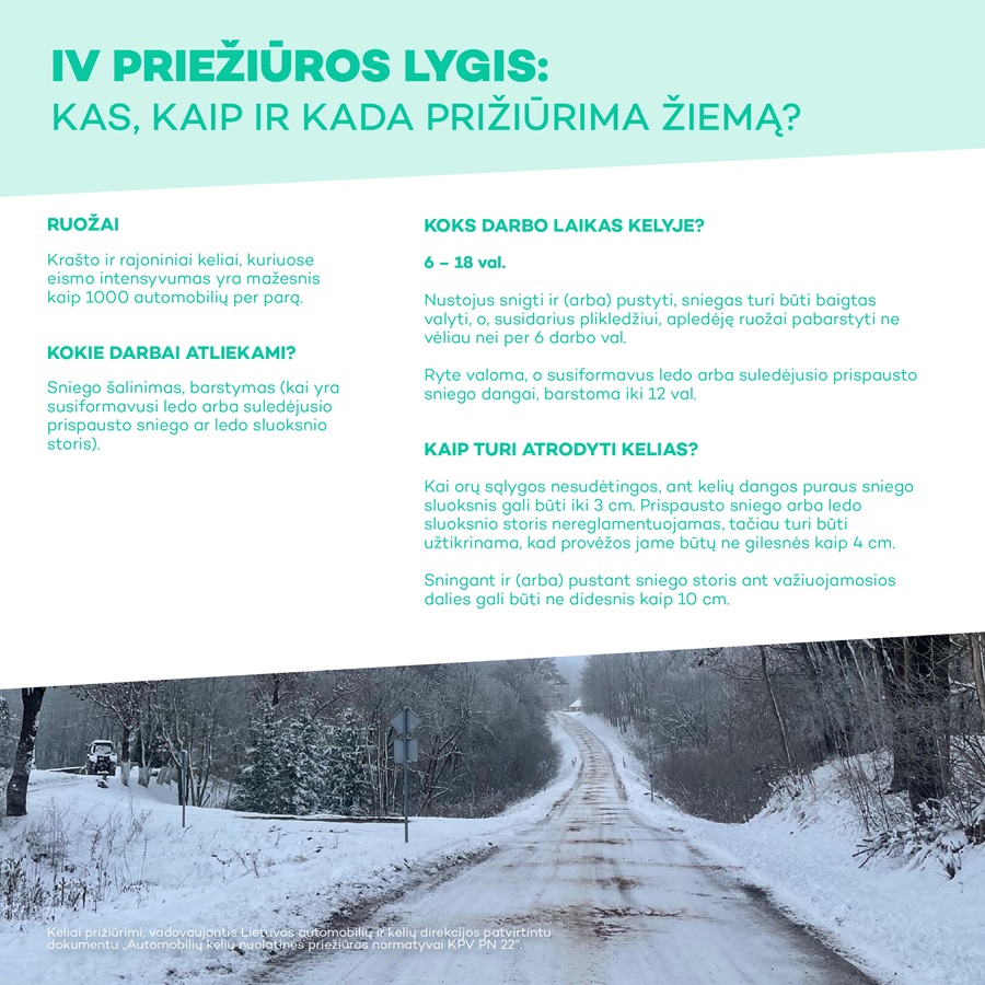 Žiemos atmintinė 4 priežiūros lygis