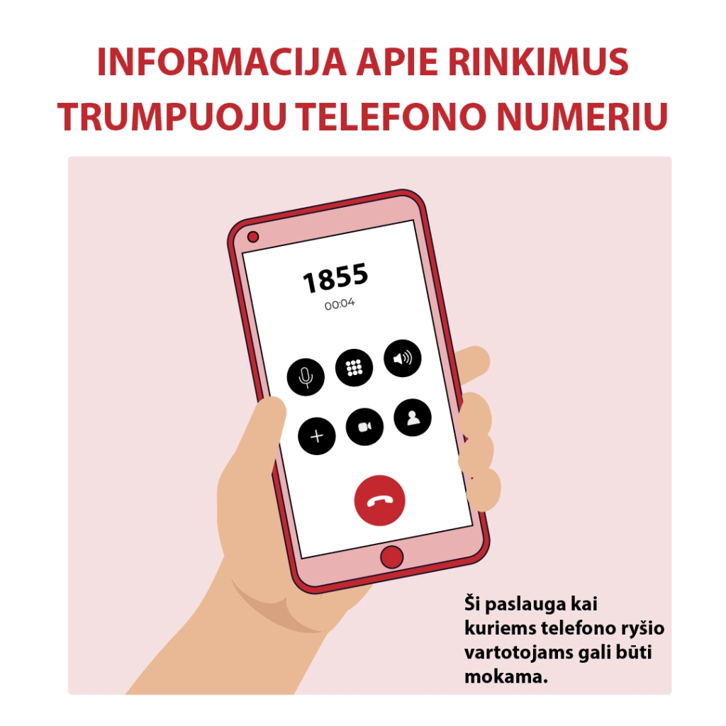 Informacija tel. 1855