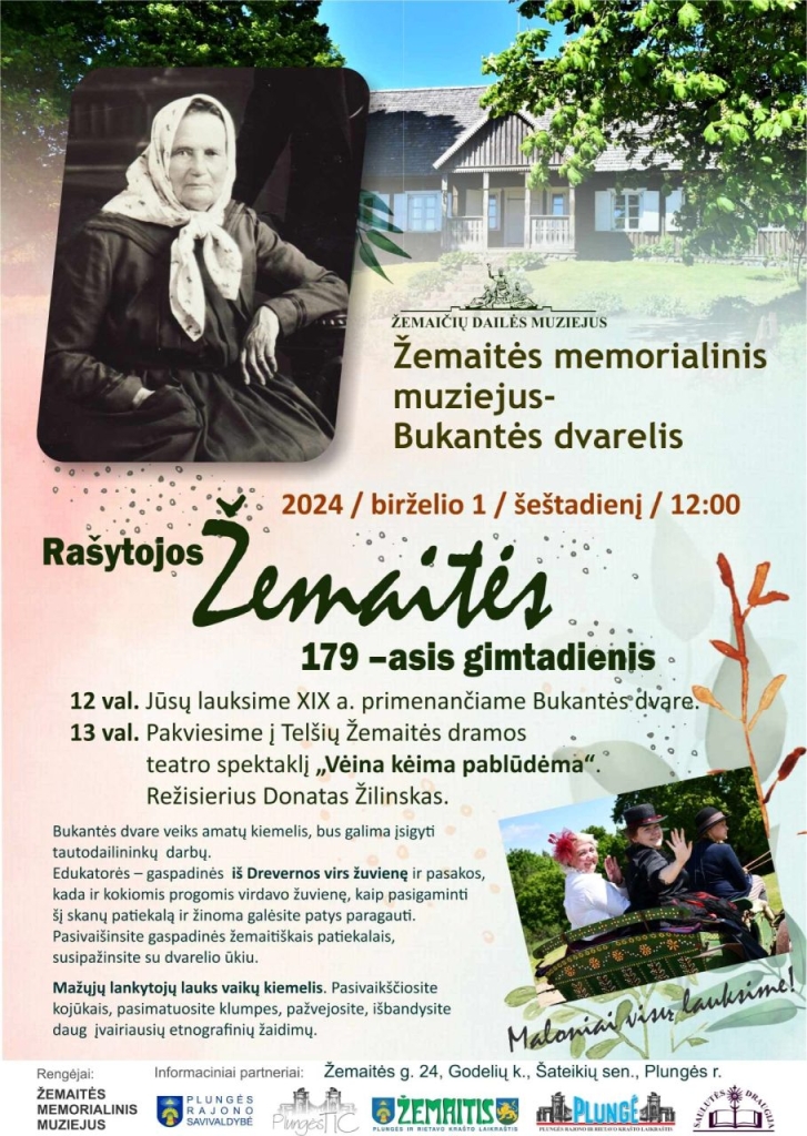 Rašytojos Žemaitės 179-asis gimtadienis