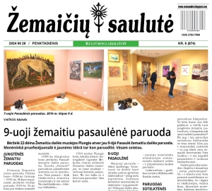 Žemaičių saulutė, 2024-06, pirmo puslapio vaizdas