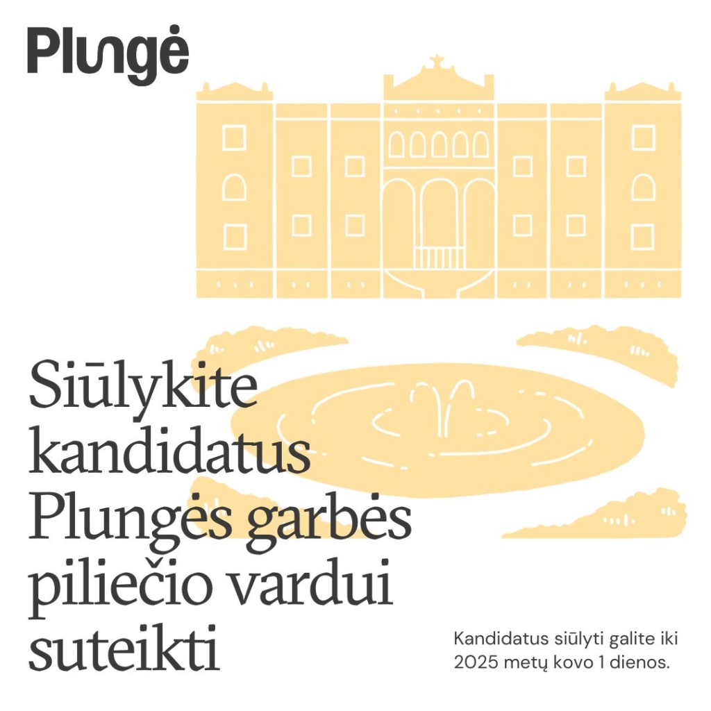 Kvietimas - siūlykite kandidatus Plungės garbės piliečio vardui suteikti