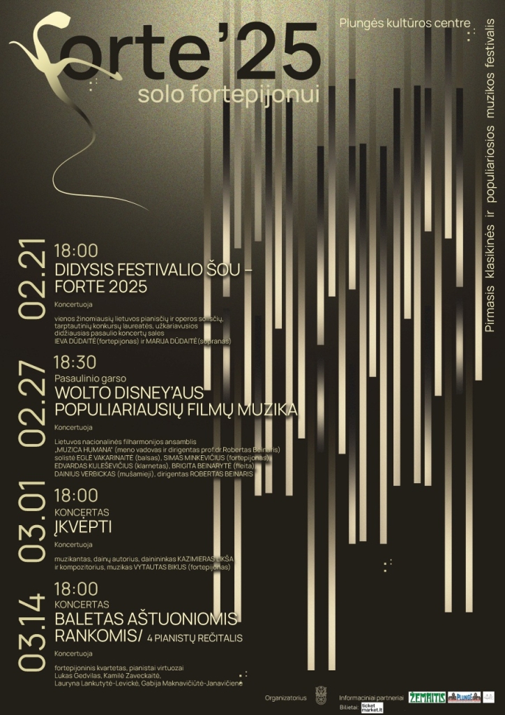 Profesionaliosios klasikinės ir populiariosios muzikos festivalis „Solo fortepijonui FORTE 2025“