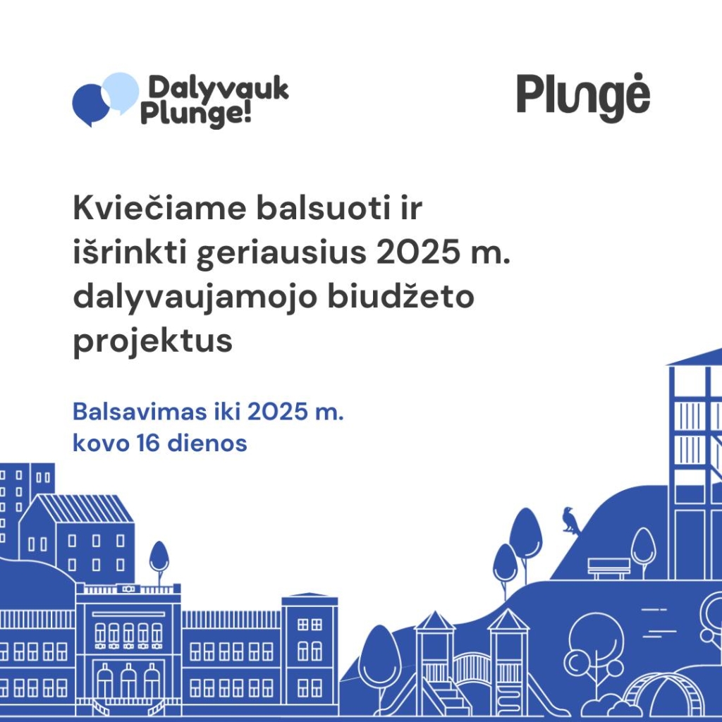 Dalyvaujamasis biudžetas, balsavimas iki 2025-03-16